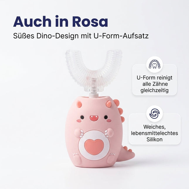 Dino U-Form Elektrische Zahnbürste in Rosa