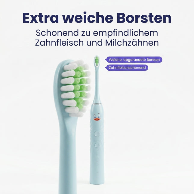 Blau – Extra weiche, abgerundete Borsten