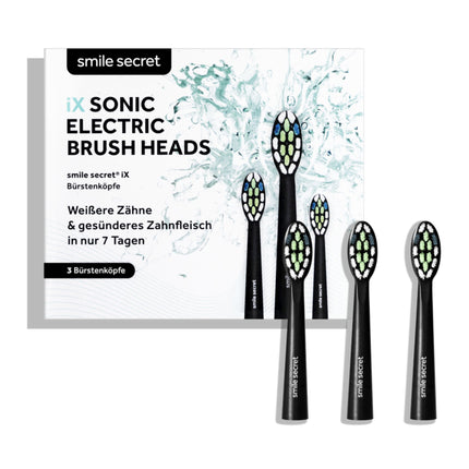 iX Sonic Aufsteckbürsten schwarz