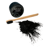 Coco Smile Aktivkohlepulver mit Bamboo Brush 1