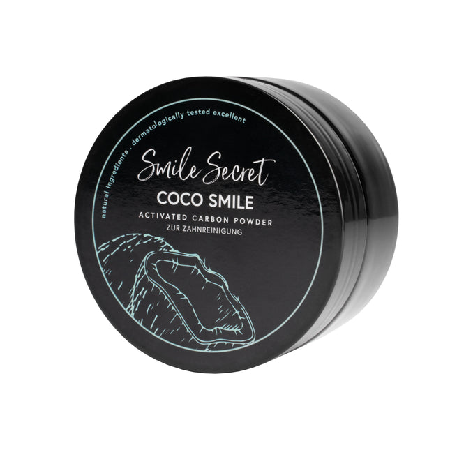 Coco Smile Aktivkohlepulver mit Bamboo Brush