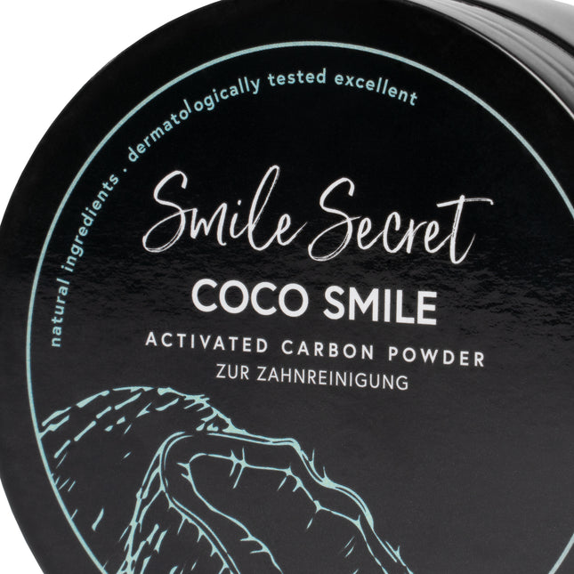 Coco Smile Aktivkohlepulver mit Bamboo Brush