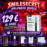 iX Sonic Schallzahnbürste schwarz inkl. Köpfe — Halloween-Aktion mit Mystery-Geschenk 1