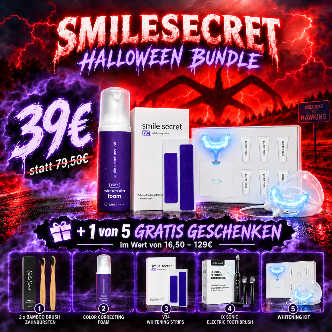Halloween Bundle — 39 € statt 79,50 €, plus ein Überraschungsgeschenk.
