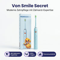 SmileSecret KIDS Starter-Set Sprechende Ente – Bürste + 4 Ersatzköpfe + Sanduhr