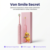 SmileSecret KIDS Starter-Set Sprechende Ente – Bürste + 4 Ersatzköpfe + Sanduhr