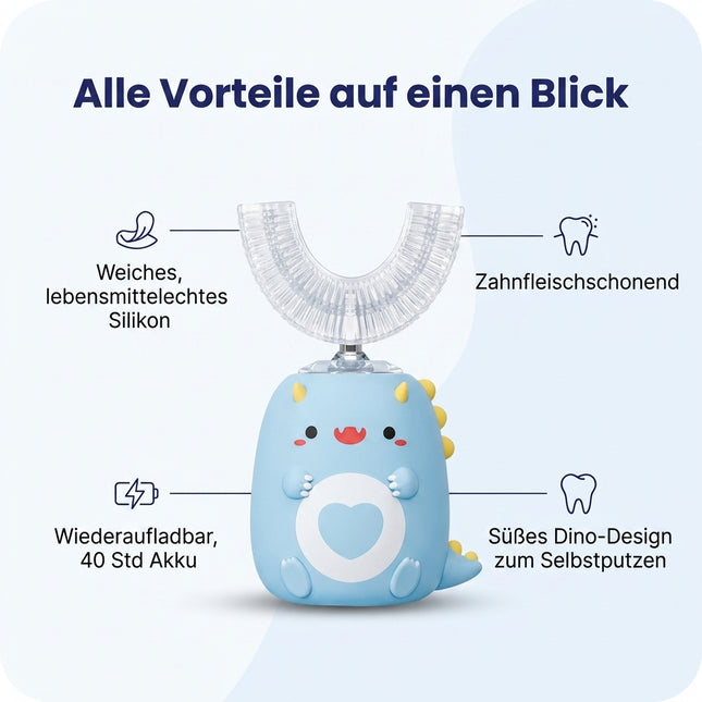 SmileSecret KIDS Dino U-Form Elektrische Zahnbürste