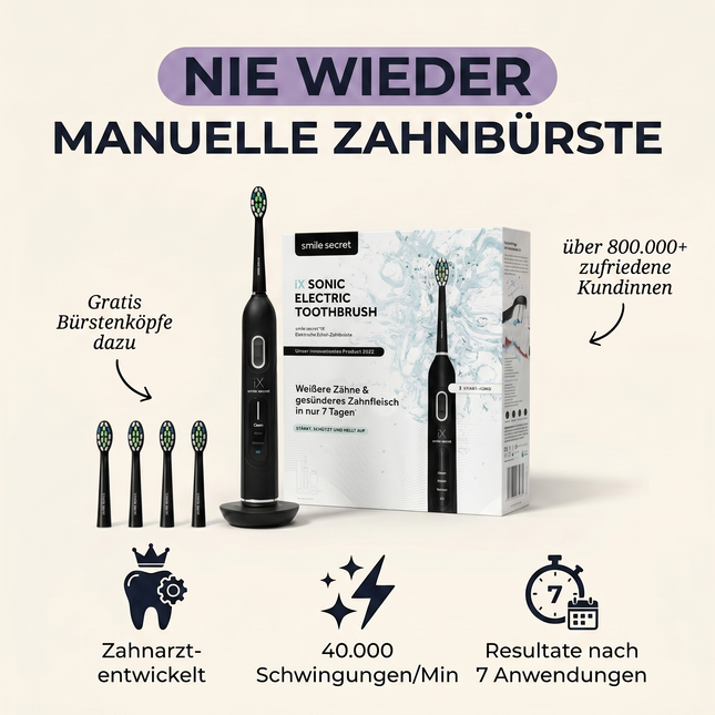 iX Sonic sonic toothbrush black