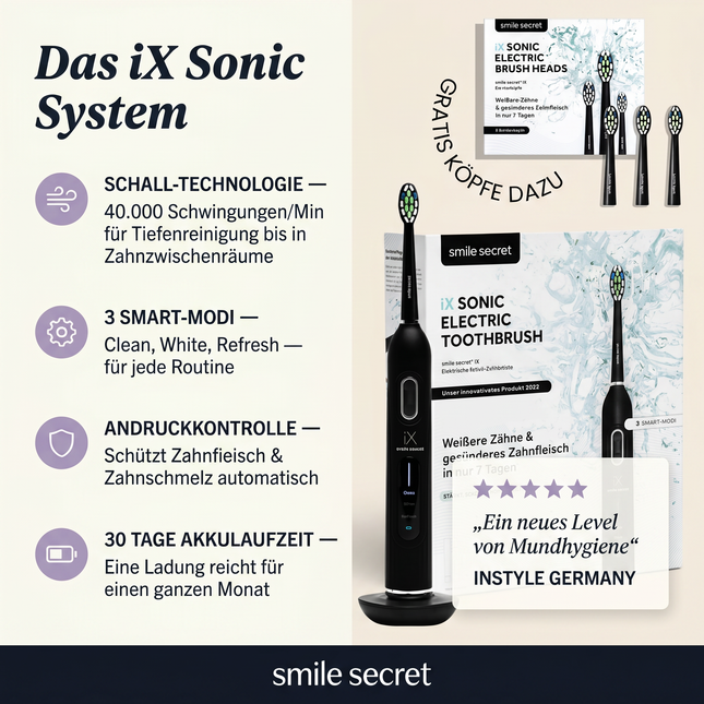 iX Sonic sonic toothbrush black