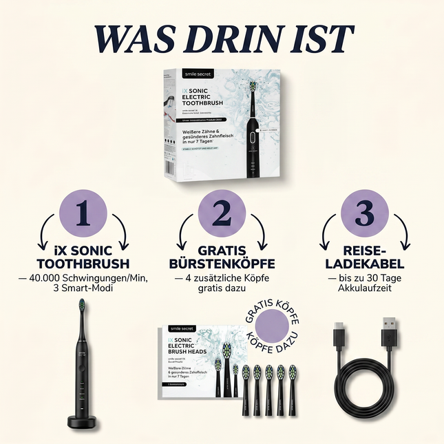 iX Sonic sonic toothbrush black