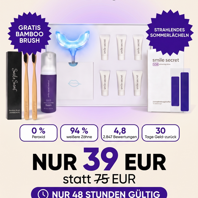 SmileSummer Endcard 9:16 - 39 EUR statt 75 EUR, nur 48 Stunden, Gutscheincode-Feld leer, Swipe Up