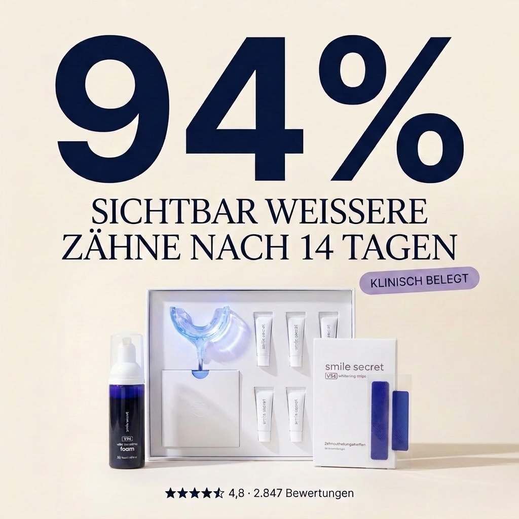 94% sichtbar weißere Zähne
