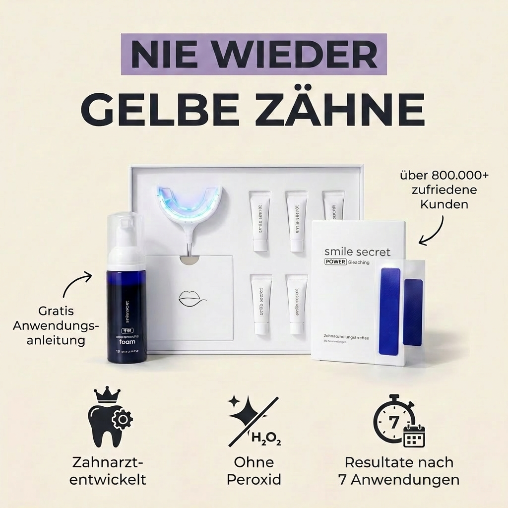 Nie wieder gelbe Zähne